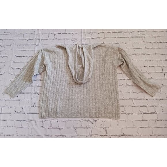 Sweet Romeo Grey Sweater Rib Knit Hoodie/NWT, Size Small - Picture 2 of 4